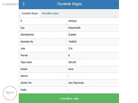 Döşemealtı Çıplaklı'da Satılık İmarlı Villa Arsası 6